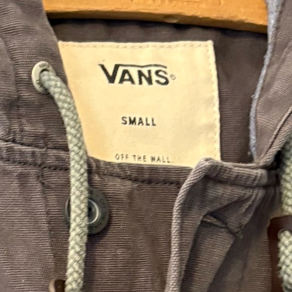 Vans Women’s Grey Cotton Utility Jacket with Hood – Size Small - Picture 2 of 9